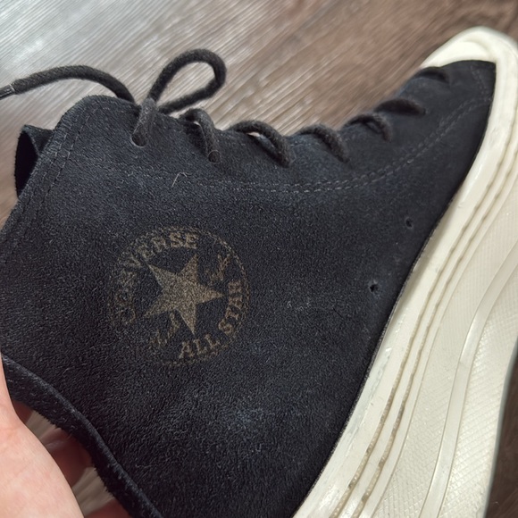 Converse Chuck Taylor All Star Modern Lift Platform Mono Suede Black - Picture 11 of 15